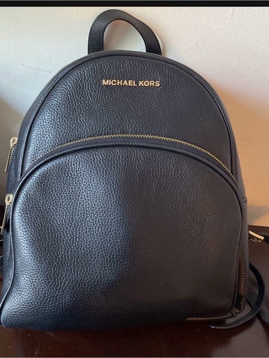 Michael Kors Other - Michael Kors Black Pebbled Leather Small Backpack with Gold Hardware